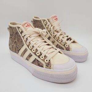 Adidas Nizza Originals Platform Mid Top Python Sneakers Size 9 NEW
